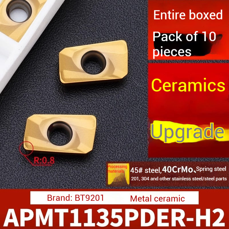 1026-CNC milling inserts APMT1135 carbide 1604 milling inserts fast feed R0.8 coated rough milling cutter grains Shandong Denso Pricision Tools Co.,Ltd.